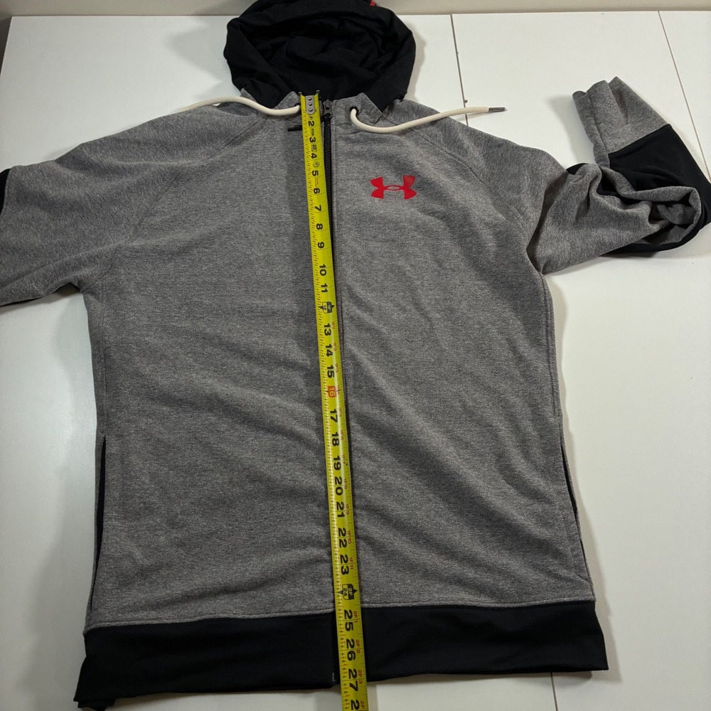 Under Armour Muhammad Ali Hoodie Medium Grey Black Full Zip UA Boxing Jacket - Picture 8 of 11